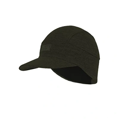 Image of Buff Unisex Khaki Merino Wool Fleece Hat, Brown, One Size UK