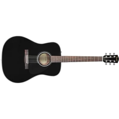 Image of Fender CD 60 Dreadnought V3 DS Acoustic Guitar Walnut Fretboard Black, Comes with Free Virtual Lessons