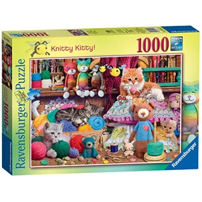 Image of Ravensburger Knitty Kitty 1000 Piece Jigsaw Puzzle for Adults and Kids Age 12 Up