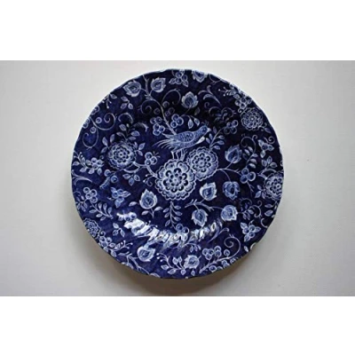 Image of Churchill China Royal Wessex Nankin Blue and White Chelsea Salad Plate 20 Centimetre (Dark &amp; White)