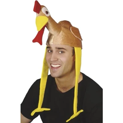 Image of Smiffys Gobbler Bonnet Turkey Hat, Brown , Christmas Fancy Dress Accessory, Up Hats