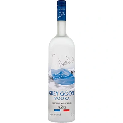 Image of GREY GOOSE Premium French Vodka, 40% ABV, 300cl / 3L, Made from The Finest Single Origin Wheat &amp; Natural Spring Water