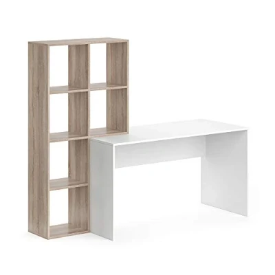 Image of Vicco Desk Mara, Sonoma/White, 59 x 166.8 cm