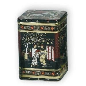 Image of Classic Black Jap Tea Caddy/Kitchen Storage Tin 5LB Height 25cm