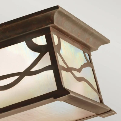 Image of Kichler Morris Outdoor 2 Light Flush Mount Copper IP44