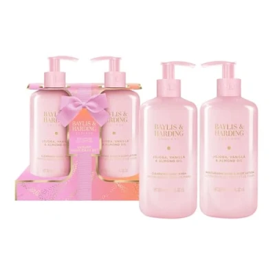 Image of Baylis &amp; Harding Jojoba, Vanilla Almond Oil Luxury Hand Care Gift Set (Pack of 1) Vegan Friendly