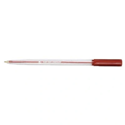 Image of 5 Star office 938659 1.00/0.77 mm Medium Clear Barrel Tip Line Ball Pen Red (Pack of 20)