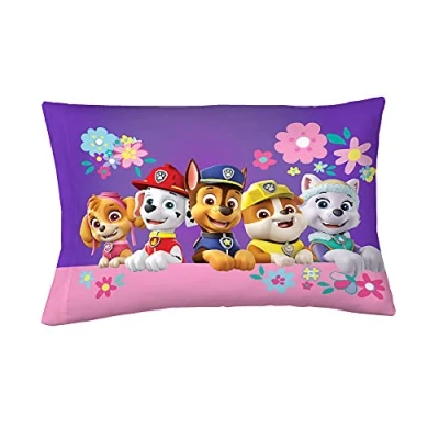 Image of Franco Kids Bedding Super Soft Microfiber Reversible Pillowcase, 20 in x 30 in, Paw Patrol Girls
