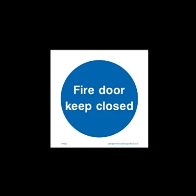 Image of Fire Door keep closed Sticker/Self Adhesive Sign Exit, Gangway, Emergency, Route (FPR20)