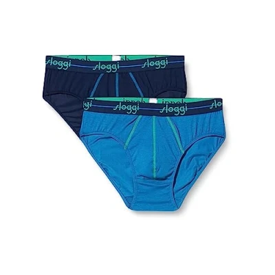 Image of Sloggi 2ER PACK Start BOX Briefs, Men&#039;s, Size: Medium, Dunkelblau blau