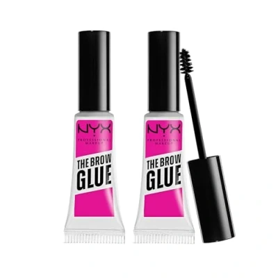Image of NYX Professional Makeup Brow Glue, Instant Styler, Laminated look, Pack of 2, Clear