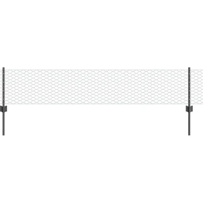 Image of vidaXL Fence Posts 11 pcs U Channel Grey 40 cm Steel