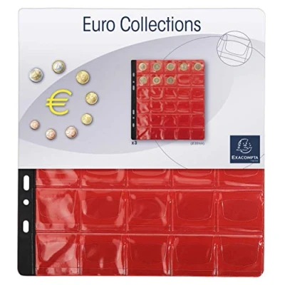 Image of Exacompta Coin Album/Binder Refill Pages, 30 mm Pockets