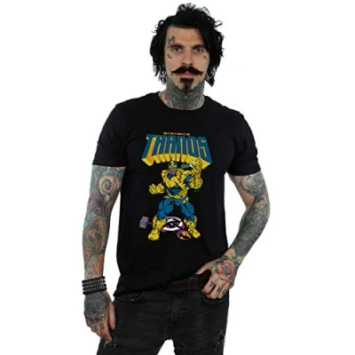 Image of Marvel Men&#039;s Thanos Mad Titan Snap T Shirt Black Large