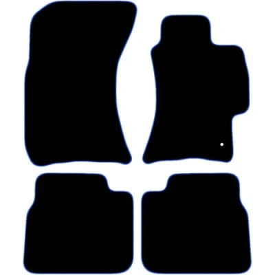 Image of Carsio Carpet Car Mats For Subaru Legacy 2004 2009 4 Piece Set Tailored Fit Floor Mat Complete Accessory Black Custom Fitted All Weather, Anti Slip Backing &amp; Blue Trim