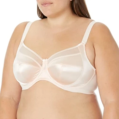 Image of Goddess Women&#039;s Keira Underwire Banded Bra Full Coverage, Sheer, Pearl Blush, 42J