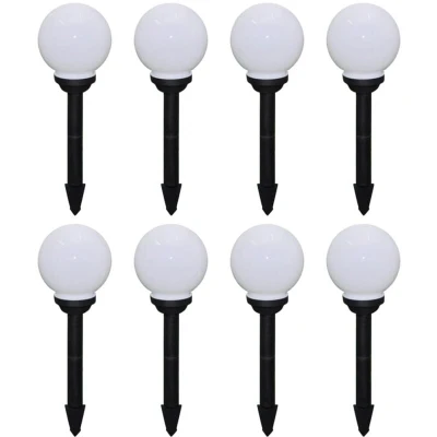 Image of vidaXL Outdoor Pathway Lamps 8 pcs LED 15 cm with Ground Spike