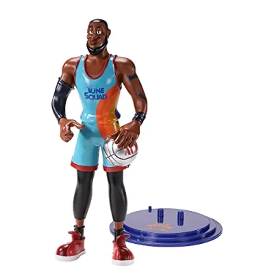 Image of The Noble Collection Space Jam 2: A New Legacy Bendyfigs LeBron 7.5in (19cm) Toys Bendable Figure Posable Collectible Doll Figures With Stand