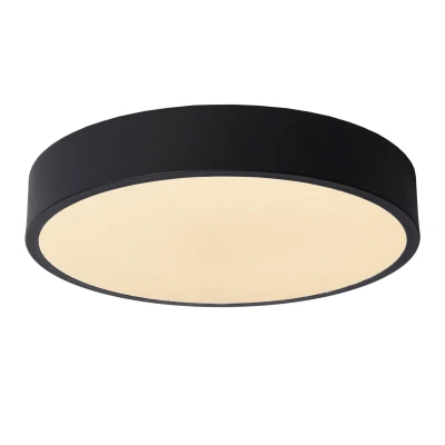 Image of Unar Modern Flush Ceiling Light Ø 30cm LED Dim. 1x18W 2700K 3 StepDim Black