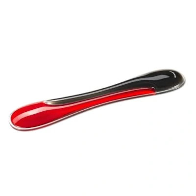 Image of Kensington Slim Duo Gel Keyboard Wrist Rest, 490 x 95 18mm, Ergonomic Support for Strain and Discomfort, Compatible with Low Profile Keyboards, Black/Red (K62442WW)