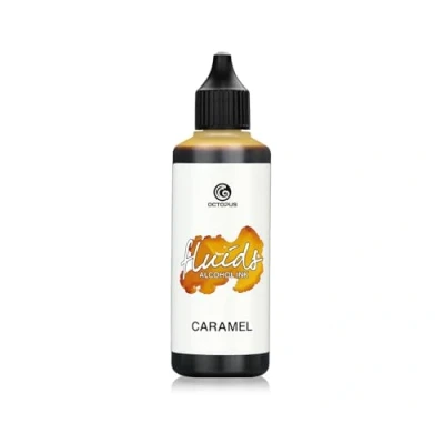 Image of Octopus 100 ml Fluids Alcohol Ink CARAMEL for fluid art and resin, brown