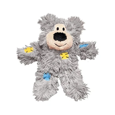 Image of KONG Softies Patchwork Bear Cat Toy (Assorted Designs)