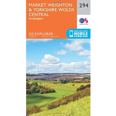 Image of Explorer 294 Market Weighton &amp; Yorkshire Wolds Central Map With Digital Version