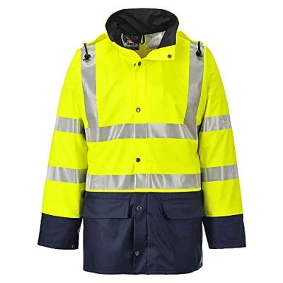 Image of Portwest Sealtex Ultra Two Tone Jacket, Color: Yellow/Navy, Size: L, S496YNRL