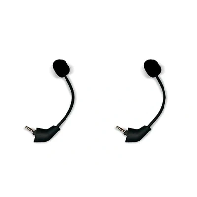Image of Alphatec 2 Pack Replacement HyperX Game Mic 3.5mm Microphone Boom for Kingston Cloud, Cloud X, II, Core and Pro Silver Gaming Headsets