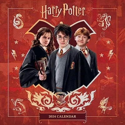 Image of Harry Potter 2024 Calendar, Month To View Square Wall Official Product