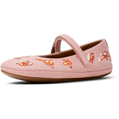 Image of Camper Right Ankle strap ballet pumps for kids, Size: 11K, Mittelrosa Leather