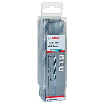 Image of Bosch Professional 10 Piece PointTeQ HSS Twist Drill Bit (for Metal, 8.8 x 81 125 mm, Driver Accessories)