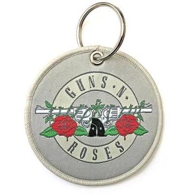 Image of Guns N Roses Circle Double Sided Logo Keyring (One Size) (Grey)