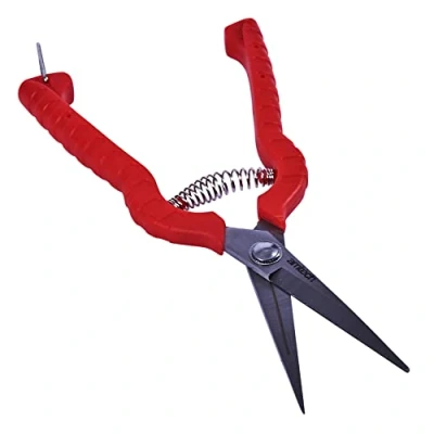 Image of Amtech U0285 Precision Secateur with Stainless Steel Blades, Locking Clip, Garden Snip, Pruner, Scissor for Trimming Plants and shrubs