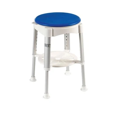 Image of Drive Devilbiss Deluxe Rotating Rounded Bath / Shower Stool with Removable Tray and Swivel Seat