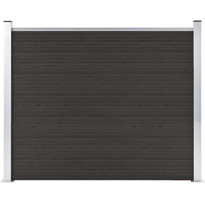 Image of vidaXL Fence Panel WPC 180x146 cm Black