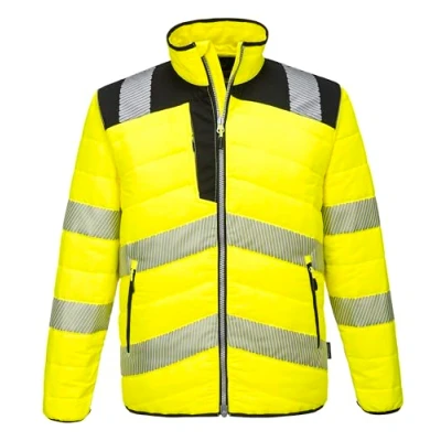 Image of Portwest PW3 Hi Vis Baffle Jacket, Size: XXXL, Colour: Yellow/Black, PW371YBRXXXL