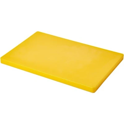 Image of Grunwerg Low Density Plastic Chopping Board, Yellow, 45 x 30 2.5 cm
