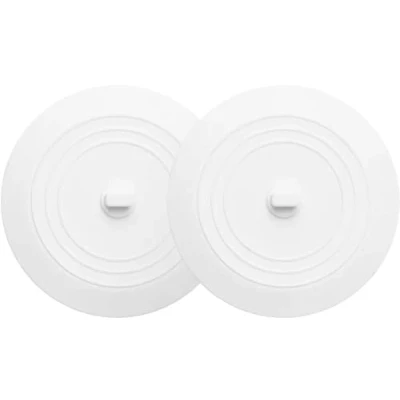 Image of tifanso Universal Bath Stopper, Silicon Drain Stopper for Kitchen Sink &amp; Basin, Bathtub and Bathroom Plug, 6inches (2*White)