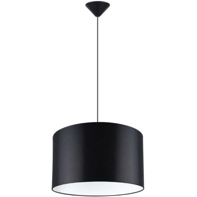 Image of Nova Cylindrical Pendant Ceiling Light 40cm Black