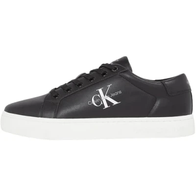 Image of Calvin Klein Jeans Classic CUP LACE UP Trainers, Men&#039;s, Size: 8, Black leather and imitation