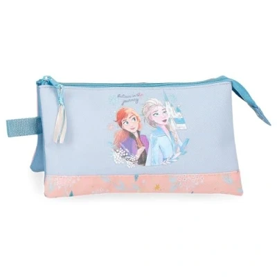 Image of Disney Joumma Bags, Frozen Believe in The Journey, Children&#039;s Pencil Case, School Toiletry Bag, Organize Size, Side Handle, Blue, Case