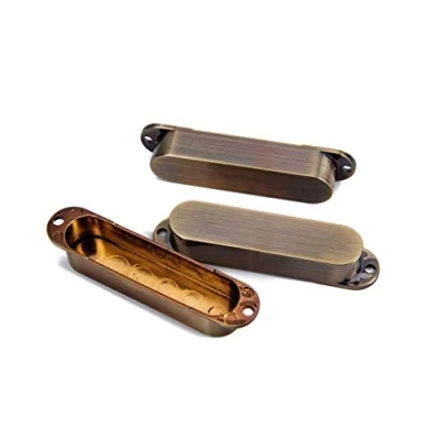 Image of Alnicov 82mm Pickup Covers Plastic Closed Shell Electric Guitar Single Coil Pack of 3（Bronze）