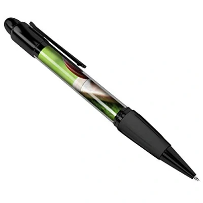 Image of DV DESIGN Cricket Bat Red Ball Black Ballpoint Pen Sport Student Art #8267