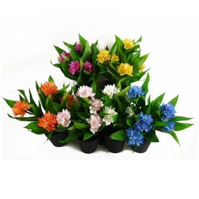 Image of 6x 18cm Artificial Freesia Plants in Assorted Colours Flowering