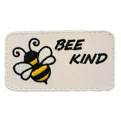 Image of Bee Kind Hook &amp; Loop Patch 7cm x 4cm