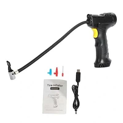 Image of 【UK Warehouse】Battery Power Tyre Inflator Portable Air Compressor 2000mAh Pump Auto off 150PSI Car Accessories Cordless Electric for Car, Bike, Road Tyres, Balls And Inflatable
