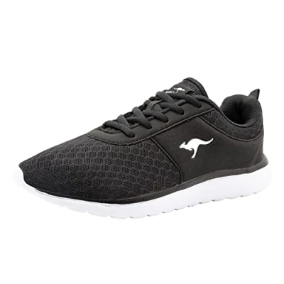 Image of KangaROOS Women&#039;s Bumpy Low Top Sneakers, Jet Black 5001, 8 UK (42 EU)