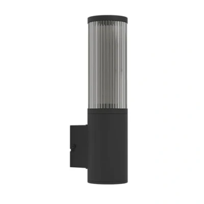 Image of EGLO Salle outdoor wall light, height 31 cm, black, aluminium