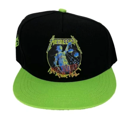 Image of Drug Train: Metallica, AND JUSTICE FOR ALL, SNAP BACK HAT, Snapback Cap, Official Black, One Size